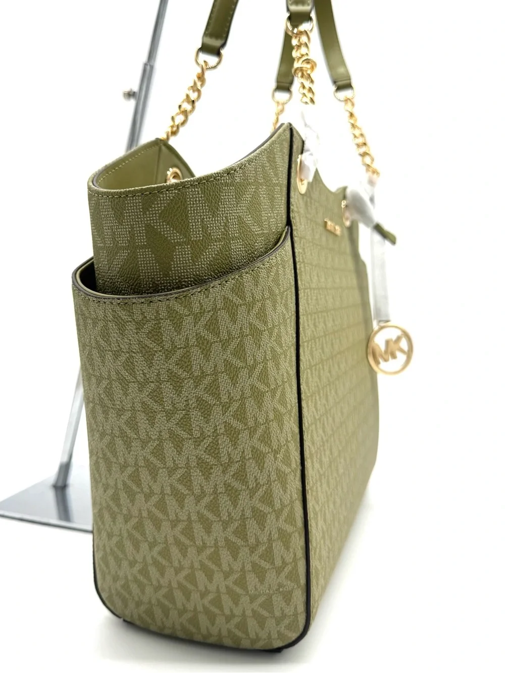 Michael Kors Jet Set Large Signature Logo Shoulder Bag - Oregano